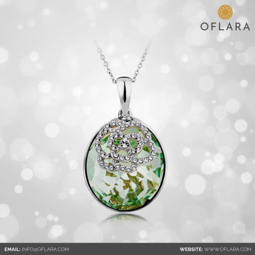 Ocean of Love Crystal Necklace - Buy online @ www.oflara.com