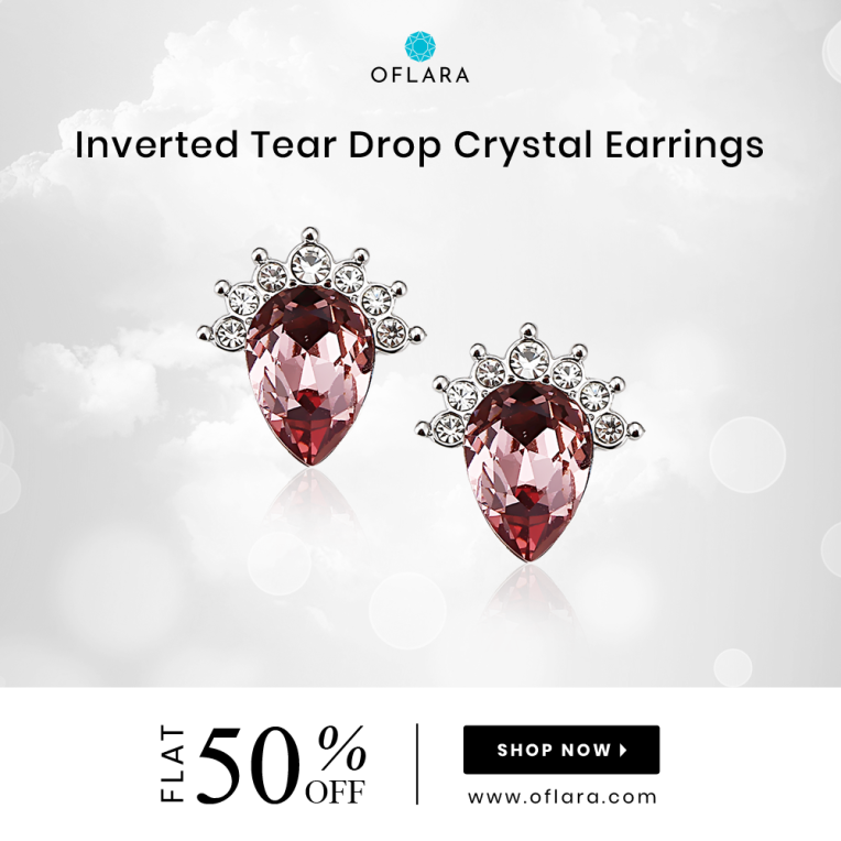 Inverted tear drop earring - Oflara